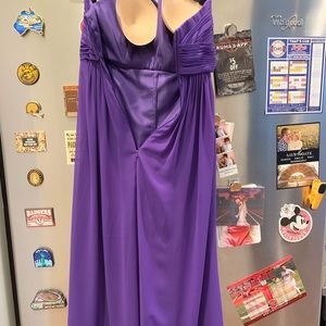 David’s bridal purple bridesmaid dress